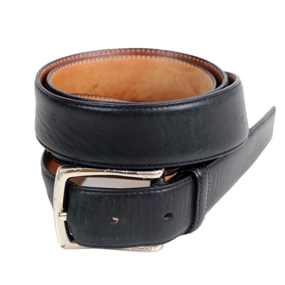 Coach BLACK GENUINE LEATHER 1 1/4"Wd CASUAL DRESS MEN'S BELT Size 40/100 (R55 - Picture 2 of 13
